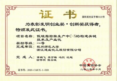 中国发现协会发现创业奖·立异奖一等奖